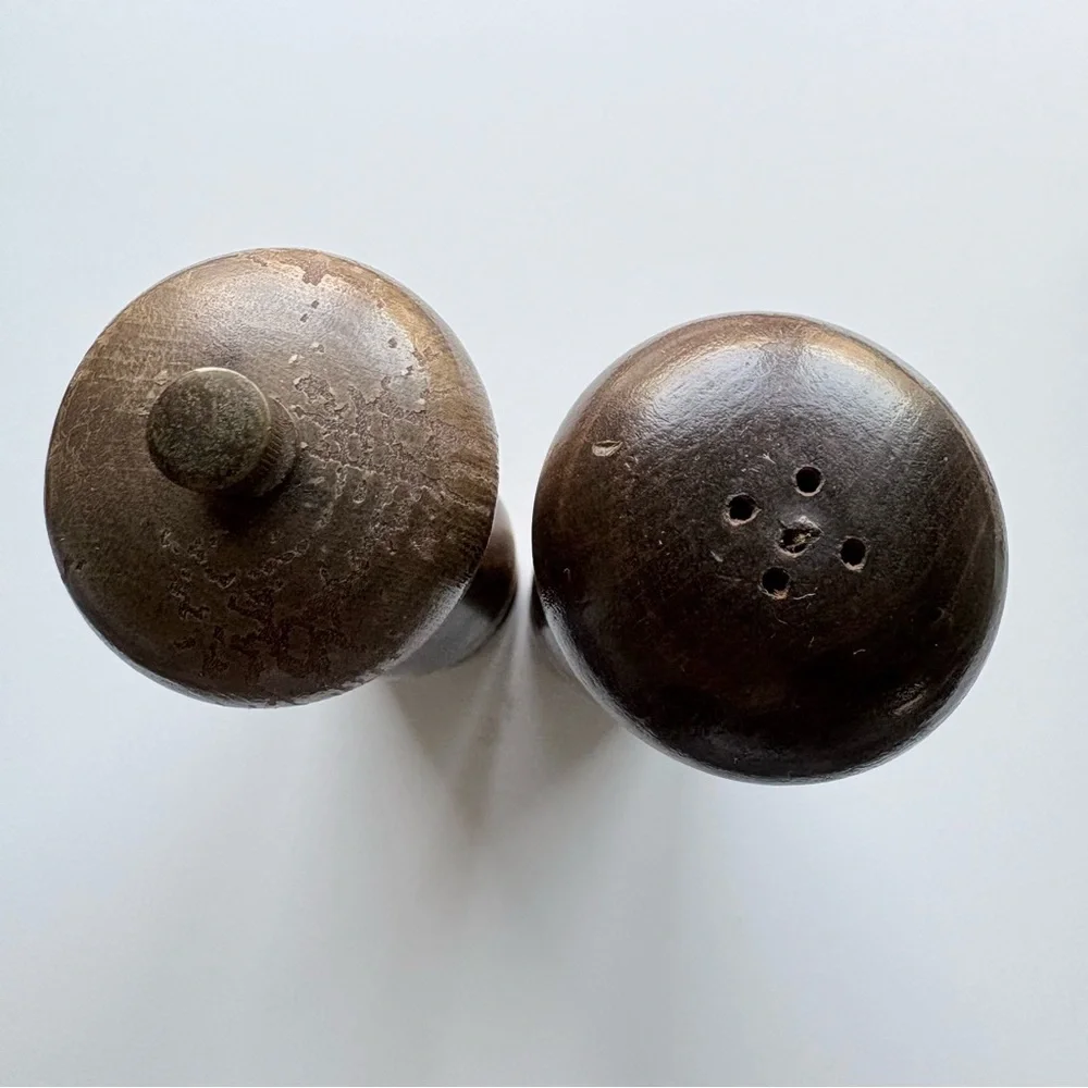 Vintage Napcoware Wooden Salt Shaker & Pepper Grinder